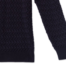 Load image into Gallery viewer, Guide London Basket Weave Textured Jumper Navy