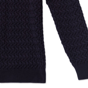 Guide London Basket Weave Textured Jumper Navy