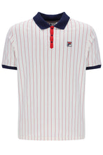 Load image into Gallery viewer, Fila BB1 Classic Striped Polo Top Off White