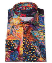 Load image into Gallery viewer, Guide London Peacock Print Shirt Multicolour