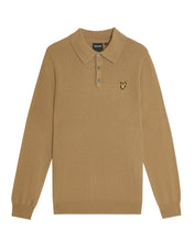 Load image into Gallery viewer, Lyle and Scott Cotton Merino Polo Knit Tigers Eye