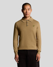 Load image into Gallery viewer, Lyle and Scott Cotton Merino Polo Knit Tigers Eye