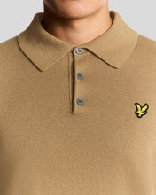 Load image into Gallery viewer, Lyle and Scott Cotton Merino Polo Knit Tigers Eye