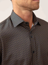 Load image into Gallery viewer, Guide London Geometric Pattern Print Shirt Navy