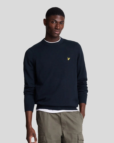 Lyle and Scott Cotton Merino Jumper Navy