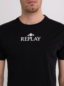 Replay M6884 T-Shirt, 011 Bianco Naturale, L Uomo Replay M6884 T-Shirt, 011 Bianco Naturale, L Uomo