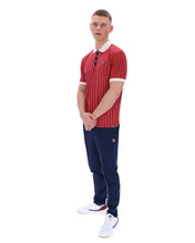 Load image into Gallery viewer, Fila BB1 Vintage Stripe Polo Top Garnet