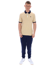 Load image into Gallery viewer, Fila BB1 Vintage Stripe Polo Top Classic Beige