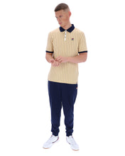 Load image into Gallery viewer, Fila BB1 Vintage Stripe Polo Top Classic Beige