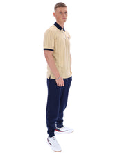 Load image into Gallery viewer, Fila BB1 Vintage Stripe Polo Top Classic Beige