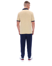 Load image into Gallery viewer, Fila BB1 Vintage Stripe Polo Top Classic Beige