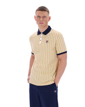 Load image into Gallery viewer, Fila BB1 Vintage Stripe Polo Top Classic Beige