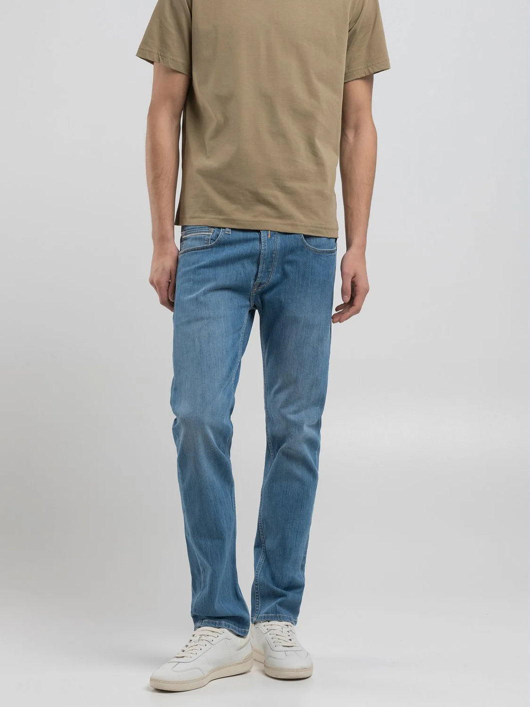 Replay Grover Straight Fit Jeans Medium Blue