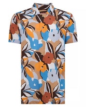 Load image into Gallery viewer, Remus Uomo All Over Print Short Sleeve Shirt Blue