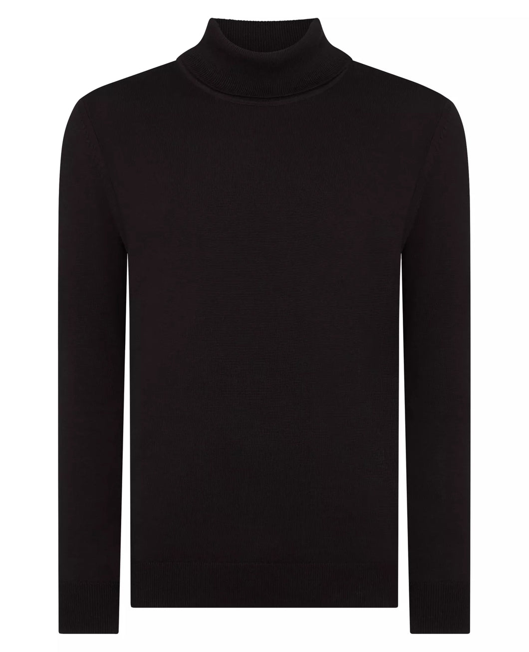 Remus Uomo Roll Neck Jumper Black
