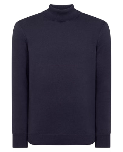 Remus Uomo Roll Neck Jumper Dark Blue