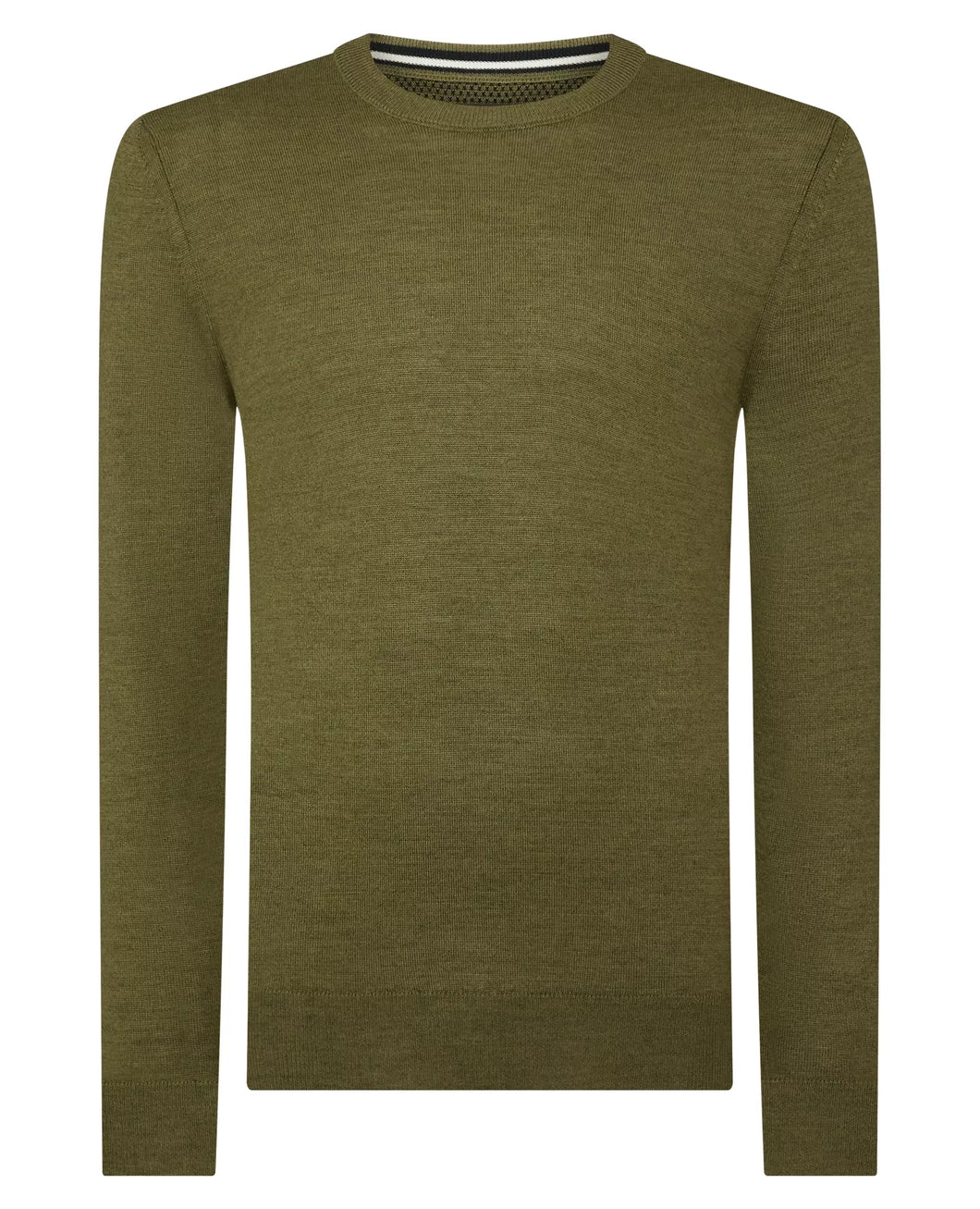Remus Uomo Crew Neck Merino Knit Green