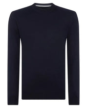 Load image into Gallery viewer, Remus Uomo Crew Neck Merino Knit Jumper Navy