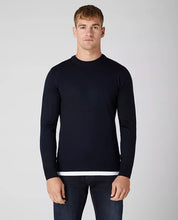 Load image into Gallery viewer, Remus Uomo Crew Neck Merino Knit Jumper Navy