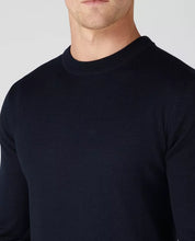 Load image into Gallery viewer, Remus Uomo Crew Neck Merino Knit Jumper Navy