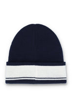 Load image into Gallery viewer, Sergio Tacchini Sellarz Jacquard Striped Turn Up Beanie Navy