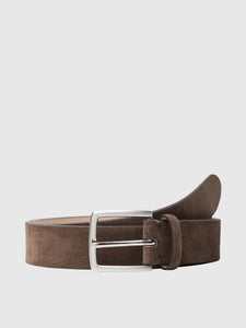 Selected Homme Shawn Suede Belt Brown