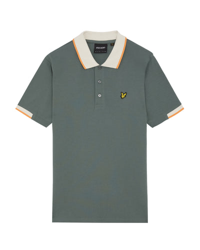 Lyle and Scott Half Tipped Polo Top Green