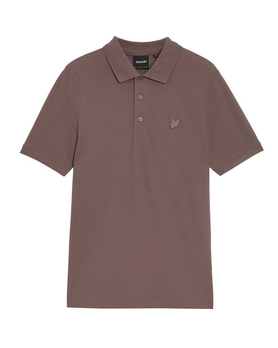 Lyle and Scott Superfine Polo Top Plum Truffle