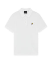 Load image into Gallery viewer, Lyle and Scott Popcorn Jacquard Polo Top White