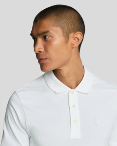 Lyle and Scott Tonal Eagle Polo White