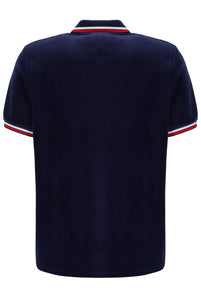 Sergio Tacchini Primo Velour Polo Shirt Navy