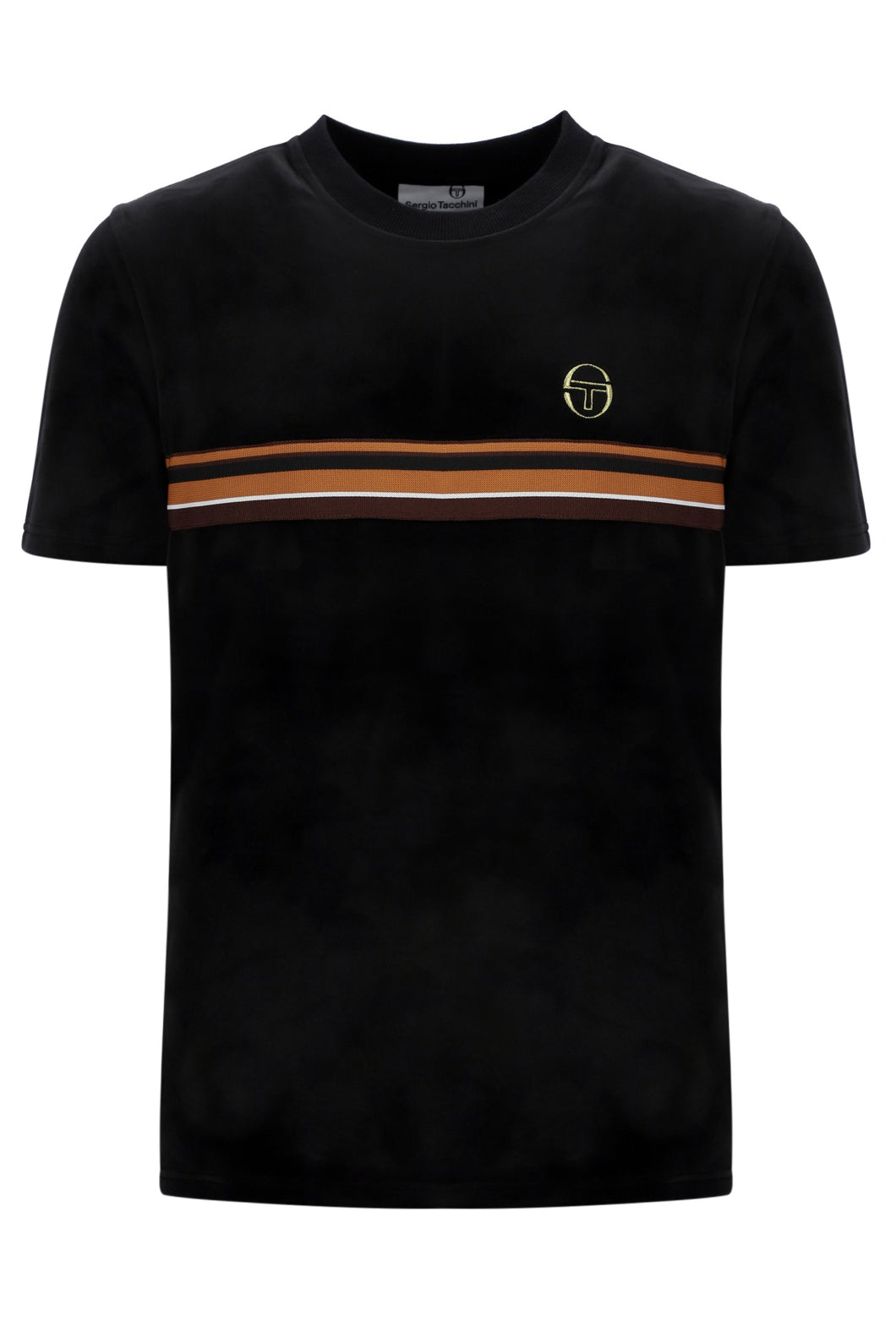 Sergio Tacchini Ayme Velour T-Shirt Black