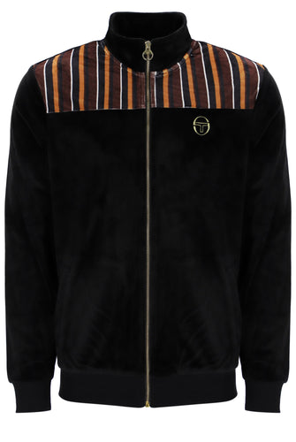 Sergio Tacchini Gabiano Velour Track Top Black