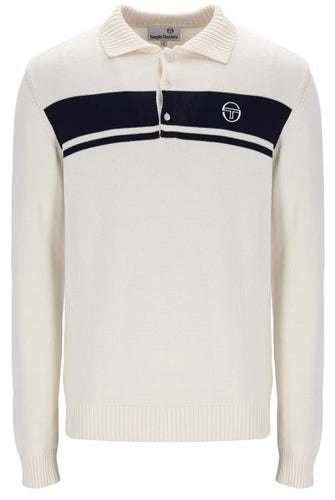 Sergio Tacchini Damarindo Long Sleeve Knit Polo Gardenia