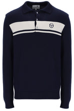 Load image into Gallery viewer, Sergio Tacchini Damarindo Long Sleeve Knit Polo Navy