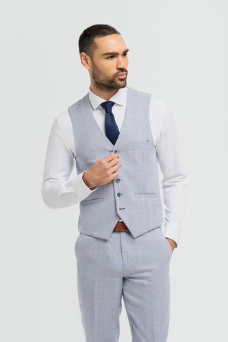 Cavani Caridi Waistcoat Sky Blue