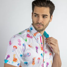 Load image into Gallery viewer, Claudio Lugli Jelly Fish Print Shirt White