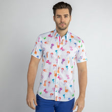 Load image into Gallery viewer, Claudio Lugli Jelly Fish Print Shirt White