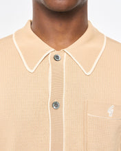 Load image into Gallery viewer, Gacicci Vintage Di Lello Button Thru Polo Caramel