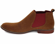 Load image into Gallery viewer, Lacuzzo Suede Chelsea Boots Tan