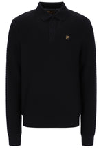 Load image into Gallery viewer, Fila Elia Brick Knit Textured Polo Black