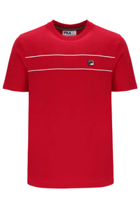 Fila Williams Contrast Pipping T-Shirt Red