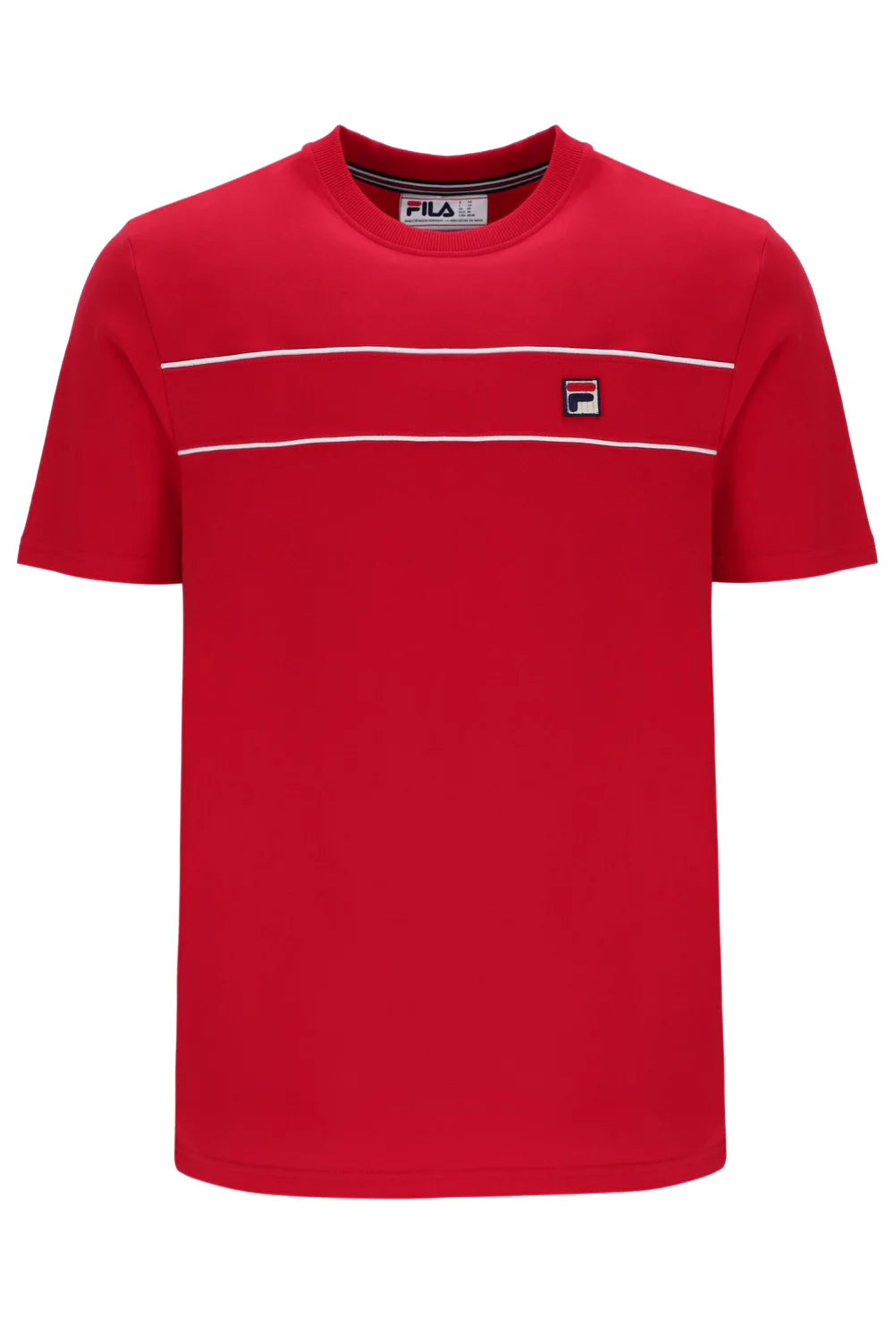 Fila Williams Contrast Pipping T-Shirt Red