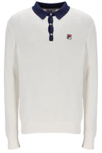 Load image into Gallery viewer, Fila Nowell Waffle Long Sleeve Polo Gardenia