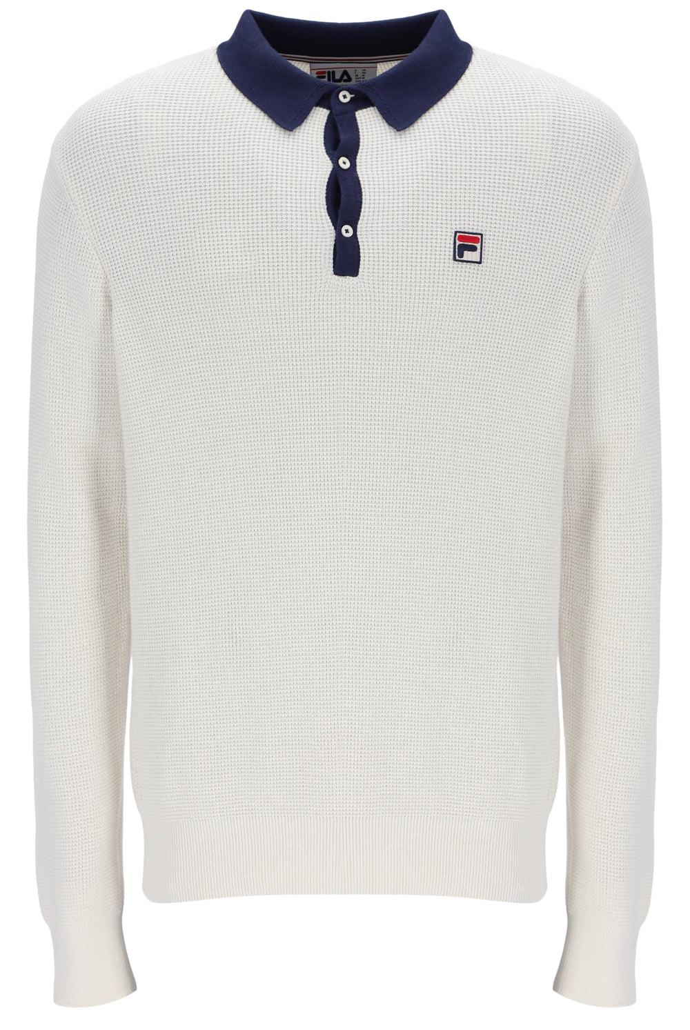 Fila Nowell Waffle Long Sleeve Polo Gardenia
