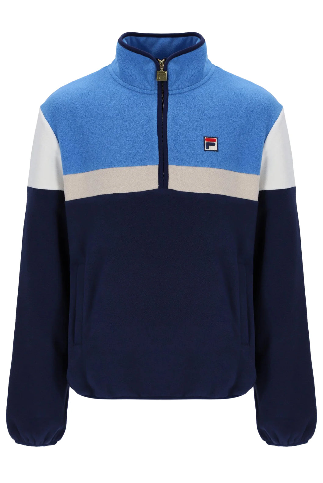 Fila Darwin 1/4 Zip Colour Block Fleece Navy