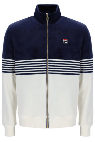 Fila Merrick Stripe Velour Jacket Navy