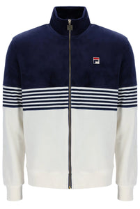 Fila Merrick Stripe Velour Jacket Navy