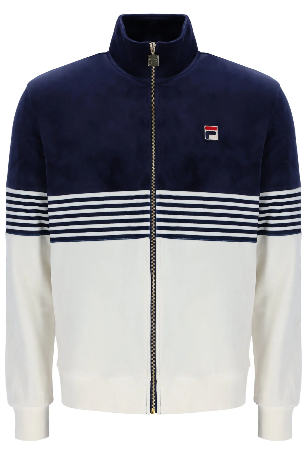 Fila Merrick Stripe Velour Jacket Navy