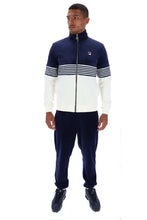 Load image into Gallery viewer, Fila Merrick Stripe Velour Jacket Navy